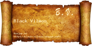 Black Vilmos névjegykártya
